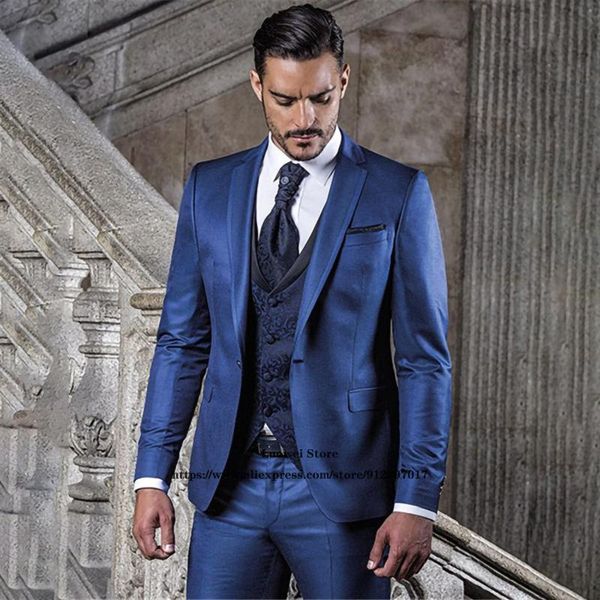 

men's suits & blazers classic winter slim mens for groom wedding party tuxedo 3 piece jacket vest pants set male formal blazer terno ma, White;black