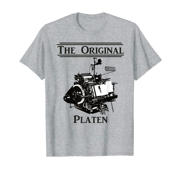 

the original heidelberg platen retro press minders t shirt, White;black