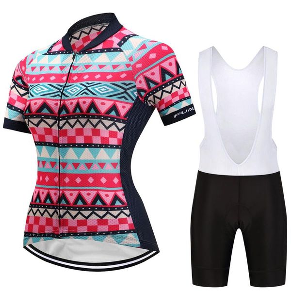 

racing sets women cycling jersey set ropa de ciclismo summer outdoor bicicleta bike clothing and silica gel pad shorts fe07, Black;blue