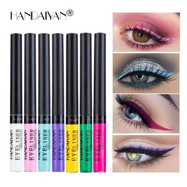 

eyeliner colorful pencil eyes cosmetics liquid eye liner pen makeup color matte eyeliners waterproof felt-tip glitter