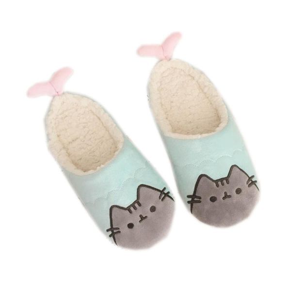 

slippers promotion plush cute cat funny home slipper house shoes for women men, Black