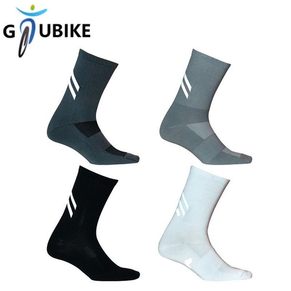 

comfortable sporting cycling socks highly reflective moisture wicking running mountaineering sports, Black