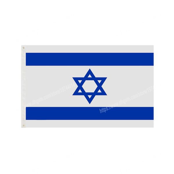 Bandeira nacional do poliéster da bandeira de Israel que voa 90 x 150 cm 3 * 5FT Bandeiras em todo o mundo Worldwide Decoração interior e exterior pode ser personalizado