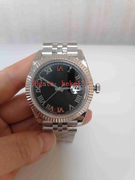 

bp men wtach wristwatches 116334 126334 41mm black roman dial stainless steel 316l jubilee luminescent sapphire glass 2813 mechanical automa, Slivery;brown