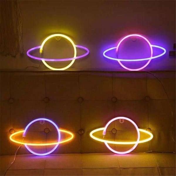 LED Işıklar Neon Işık Işareti Yatak Odası Dekor Gece Lambası Odalar Için Duvar Sanatı Bar Partisi USB veya Powered