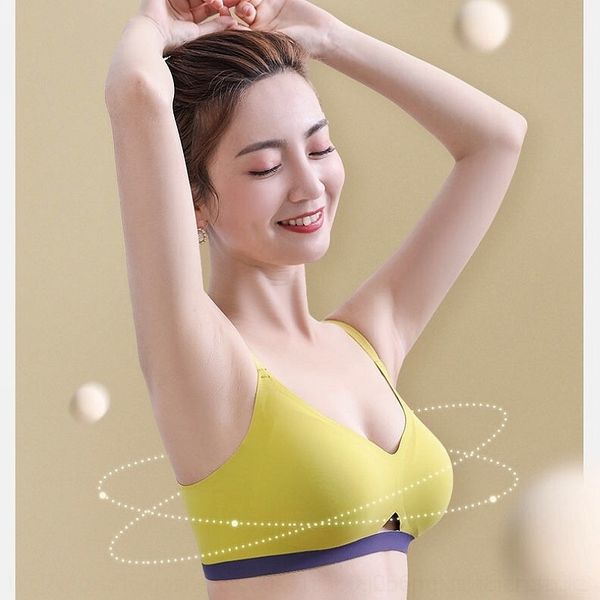 

tl91 friend small sling underwear li thai latex women's one piece traceless women's underwear no steel ring bra sleeping bra, Red;black