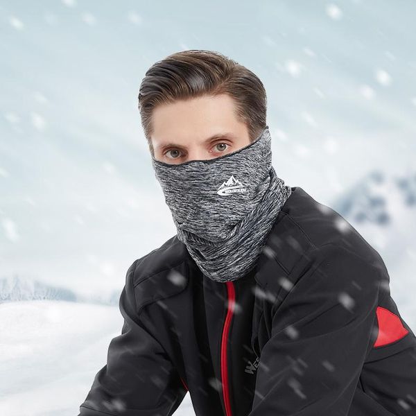 

winter outdoor neck warmer skiing scarf warm cold sports riding turban windproof ear protection dust mask fashion bike headbands cycling cap, Black