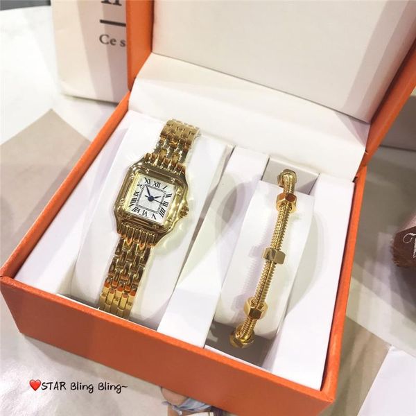 

earrings & necklace brand c jewelry sets of 2 quartz watch and bracelet with gift box, Silver