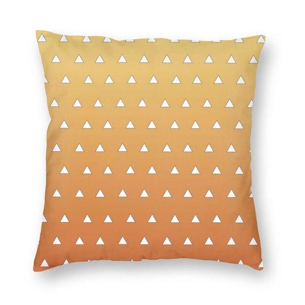 

anime demon slayer zenitsu pillow cover home decor kimetsu no yaiba cushions throw for car double-sided printing cushion/decorative