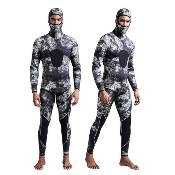 

one-piece suits 3mm camouflage wetsuits swim women men's diving suit split scuba snorkel swimsuit spearfishing surfing jumpsuit keep wa