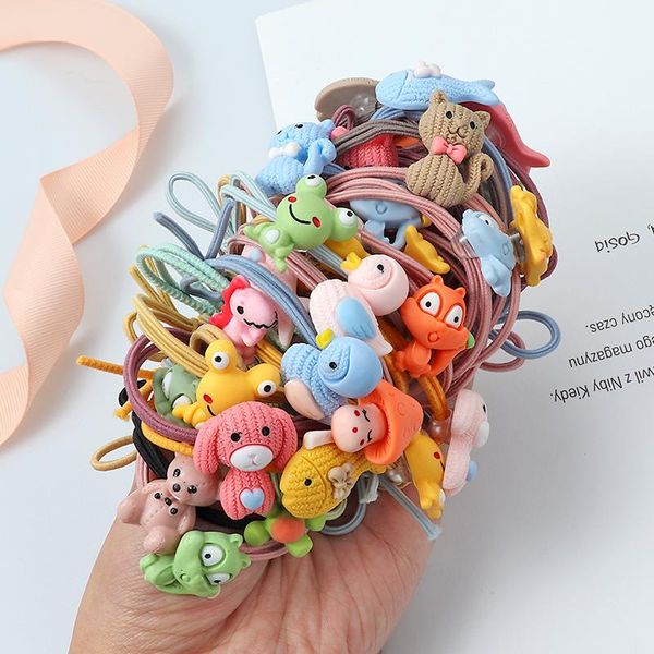 

hair accessories cute animal ring cat dog bands headwear girl rubber band elastic korean children, Slivery;white