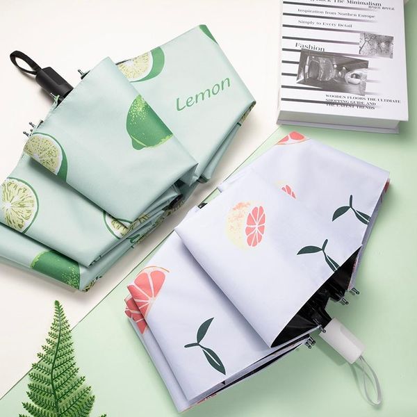 

umbrellas fresh pattern sun umbrella automatic folding sunscreen uv storage, convenient, safe and reliable one hand operation