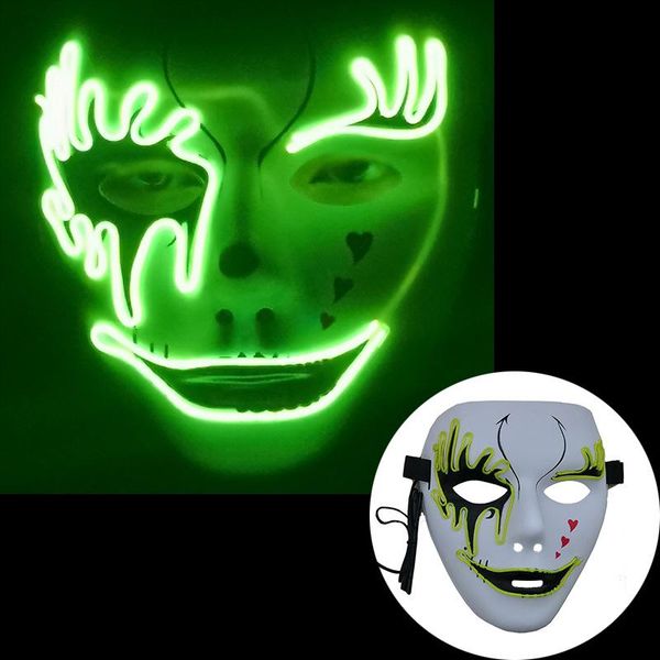 

party masks halloween mask led light ghost dance step flash horror stage luminous