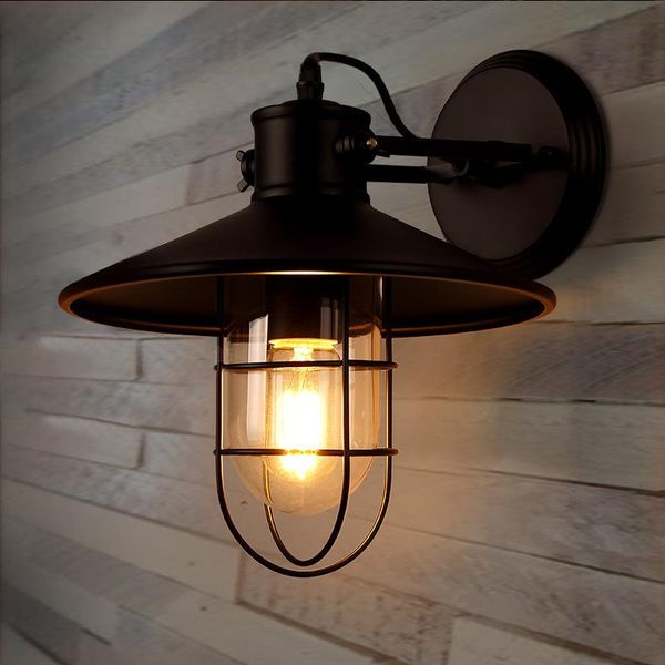

wall lamp loft antique edison glass american country iron retro restaurant bar corridor aisle
