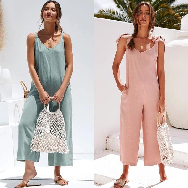 

women's jumpsuits & rompers 2021 spring summer fashion tooling strap jumpsuit bodysuit drop overalls women clothing, Black;white