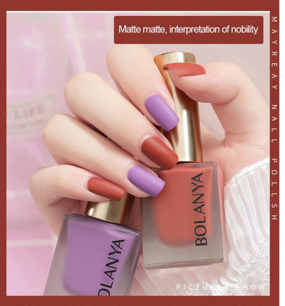

nail polish 18 color frosted quick-drying long lasting gel art water-based bake whitening manicure tslm2
