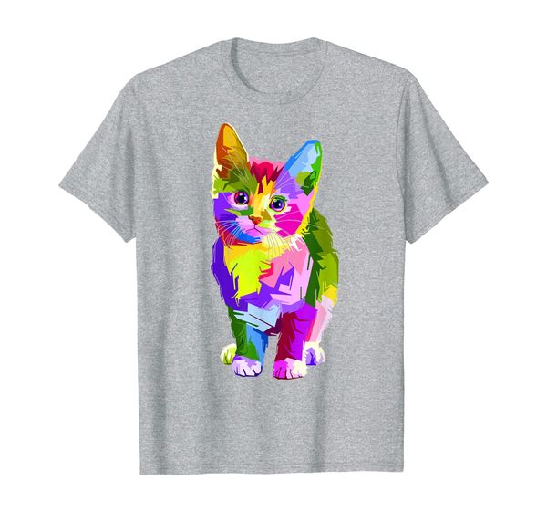 

psychedelic rave edm cute kitten t-shirt kitty cat gift tee, White;black
