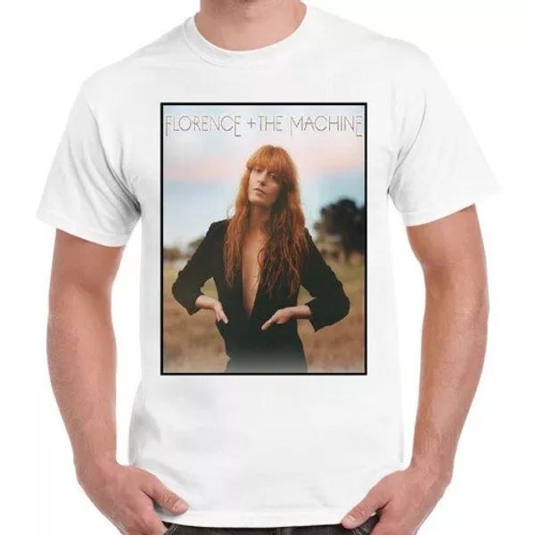 

florence welch and the machine music rock retro t shirt 2259, White;black