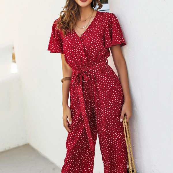 

women's jumpsuits & rompers summer women bodysuit overalls 2021 fashion jumpsuit short sleeve wide leg womens macacao feminino, Black;white