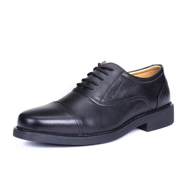 

leather captain three joint officer leather sho lace military busins drs, Black