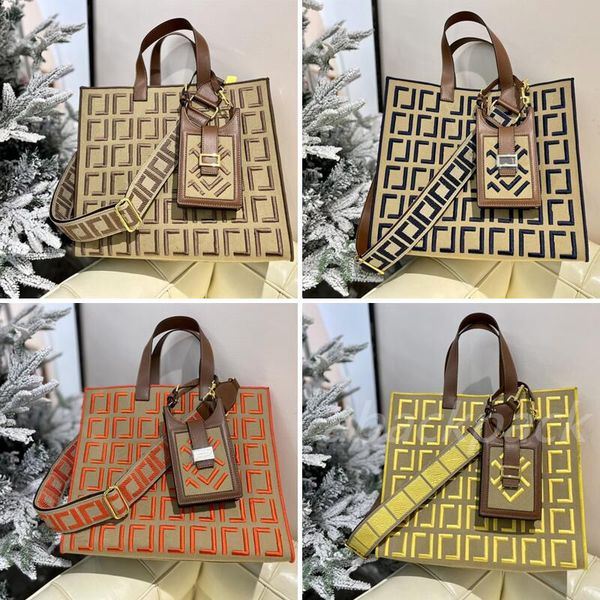

high-end one ladies luxury lady tote bag designer handbags square cover multifunctional large-capacity embroidery shopping bag hanger wallet