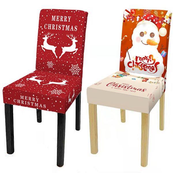 

chair covers christmas spandex cover elastic protective removable for dining wedding el banquet living room home decor