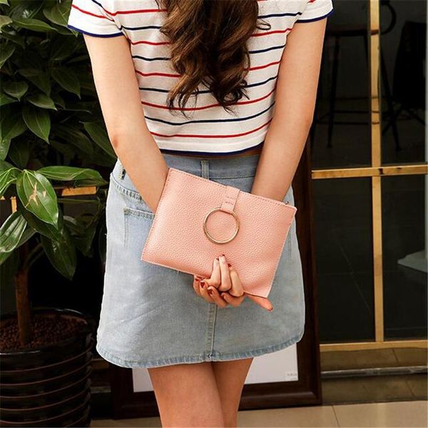 

wallets women wallet durable simple money travel pu leather zipper bag mobile phone clutch organizer, Red;black