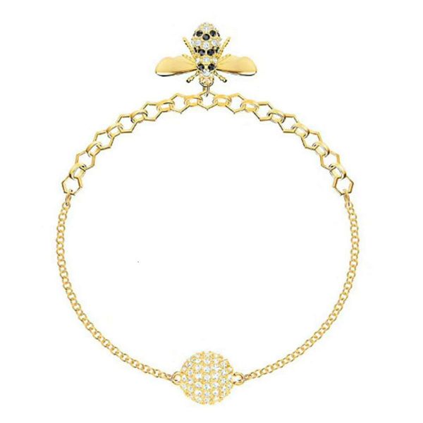 

bracelet shi family lovely little bee female element crystal, Golden;silver
