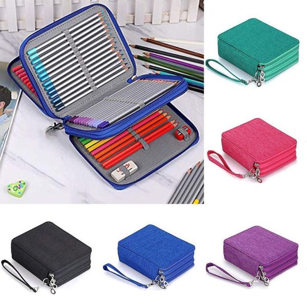 

pencil bags 72 color 78 hole fine art painting case pen bag storage student stationery box curtain r2f7
