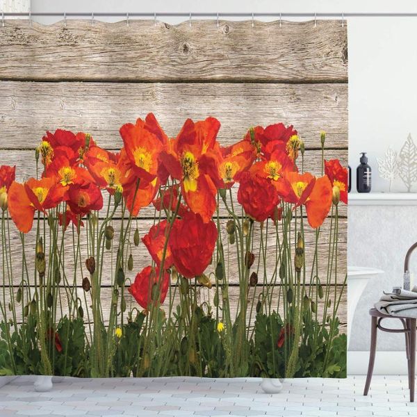 

shower curtains rustic curtain close line of poppy petals field meadow summer holiday sun plant floral bathroom with hooks