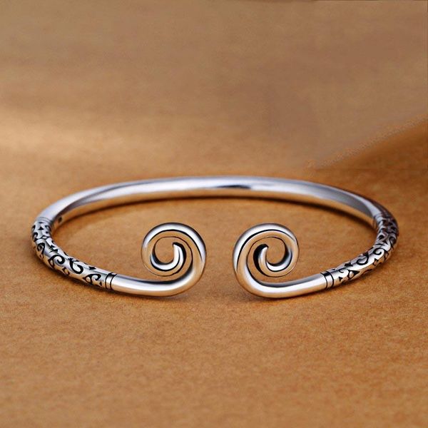 

bangle creative bracelet female opening tight curse lettering handmade jewelry couple valentine's day gift, Black