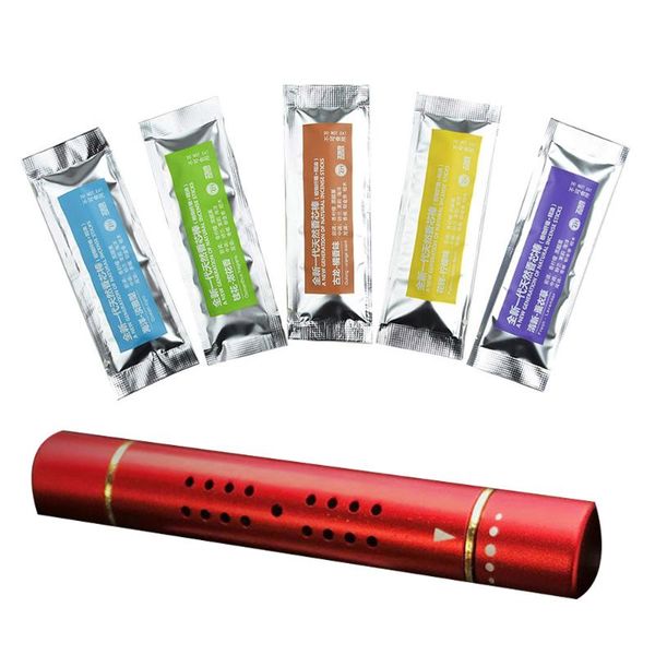 

red outlet sticks clip air vent aluminium alloy aroma car freshener purify