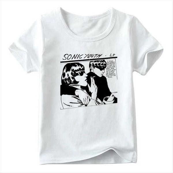 

sonic youth goo classic rock children t shirt boys and girls summer short sleeve white kids casual shirt,ooo683, Blue