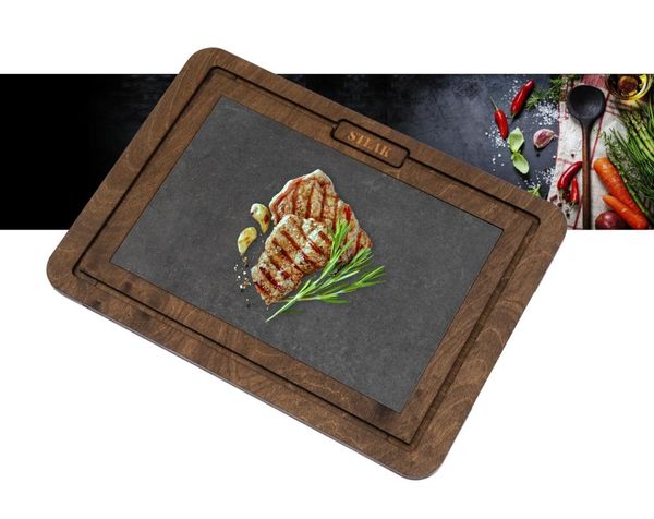 

steak serving board, wooden cutting burger platter, personalized plate, gifts for lovers, grilli bbq tools & accessories
