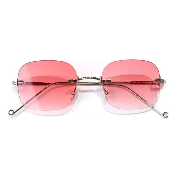 

retro rimless shades sunglasses luxury designer oversize women men sun glasses fashion eyeglasses vintage oculos gafas, White;black