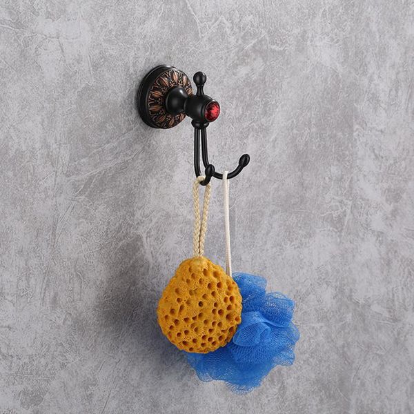 

robe hooks antique carving black bathroom for towels in rails clothes hook red crystal cloth hangers bath hardware