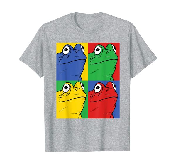

frog pop art t-shirt - retro amphibian tee, White;black