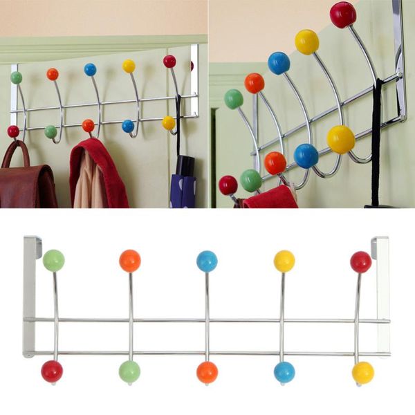 

over the door hook rack iron ceramics knobbed beads hanger for coat bags hooks & rails