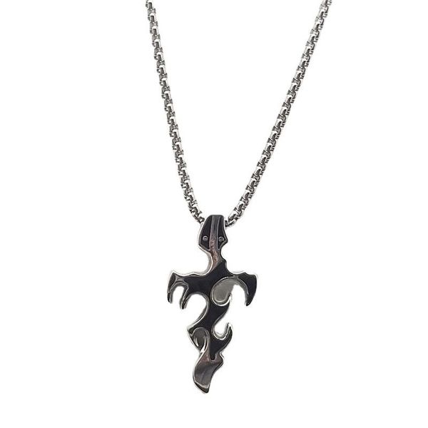 

pendant necklaces fashion female cross pendants drop flame hiphop crystal jesus necklace jewelry for men/women wholesale, Silver