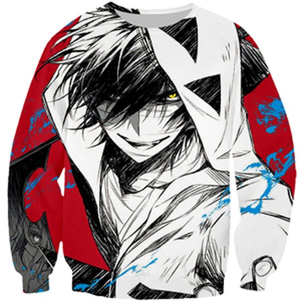 

hooded pattern men s 3d printed sweatshirt visual impact party punk gothic round neck american sweatshirt hoodie, Black
