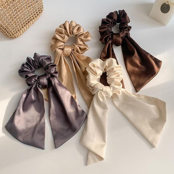 

hair accessories selling women floral printed scrunchies elastic band flower ropes chiffon scarf