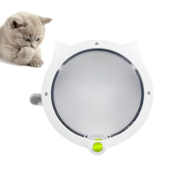

cat carriers,crates & houses entry exit door safe hole pet supplies two-way access (white)