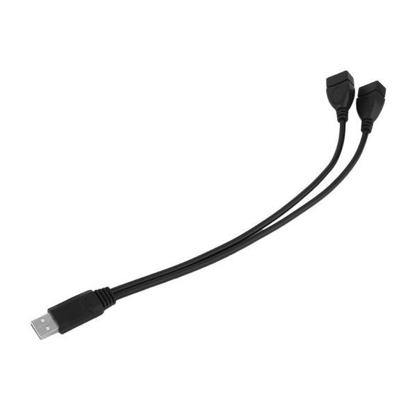 

2.0 a 1 male to 2 dual female data hub power adapter y splitter charging cable cord extension 30cm computer cables & connectors