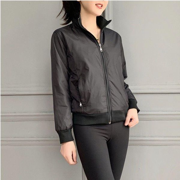 

running jackets short jacket women spring autumn korean sports baseball uniform candy color loose slim fit all-match casual windbreaker, Black;red
