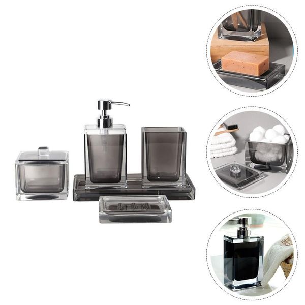 

bath accessory set 1 of soap holder mouthwash cup lotion bottle sanitary supply for bathroom