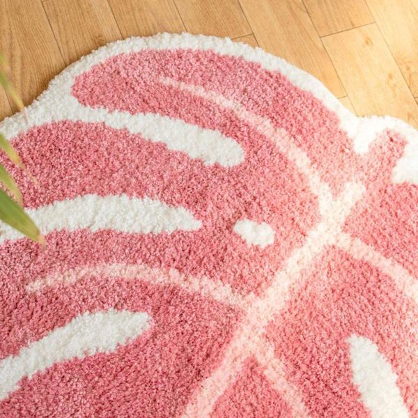 

carpets home anti-slip mat leaf shape door absorbent bathroom carpet floor farpet creative non-slip living room bedroom plush