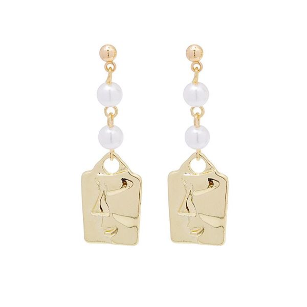 

dangle & chandelier retro hepburn pearl face earring, Silver