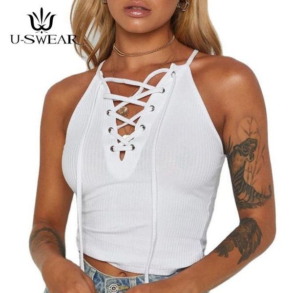 

women's tanks & camis summer crop women ribbons vest camisoles spaghetti strap fashion streetwear halter black white