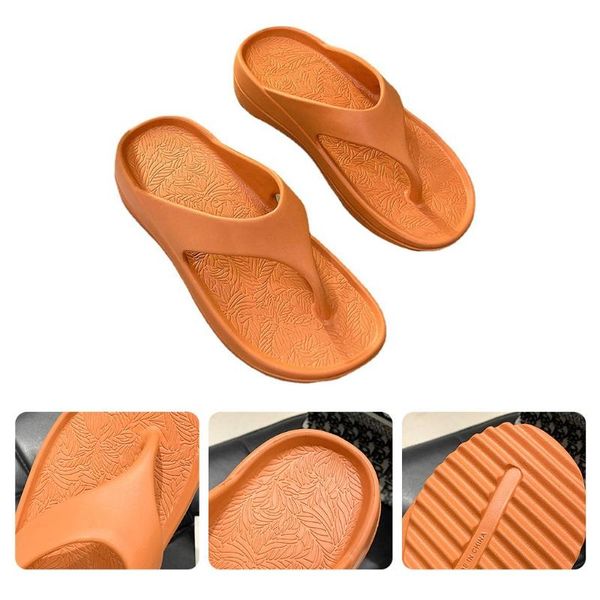 

slippers 68ua thick bottom sea flip-flop thong sandals summer shoes soft bathroom pillow slides outdoor indoor women, Black