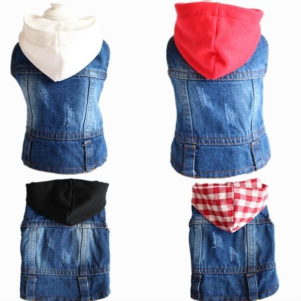 

dog apparel cat clothes denim jacket fashion pet puppy vest cowboy clothing summer for chihuahua teddy costume jeans dogs coat